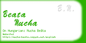 beata mucha business card